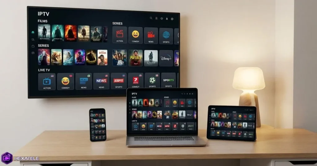 IPTV Smart TV et abonnement IPTV compatible sur plusieurs appareils.