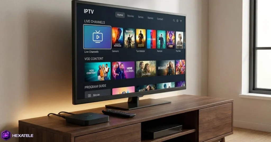 Meilleurs lecteurs IPTV sur boîtier Android TV connecté à une télévision 4K
