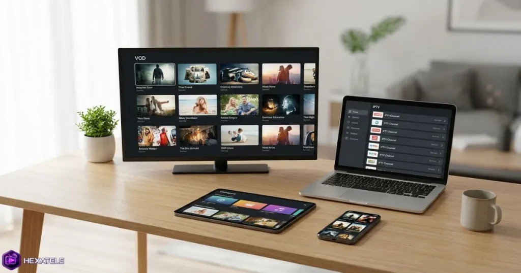 Fonctionnement de la télévision française IPTV via internet sur plusieurs appareils
