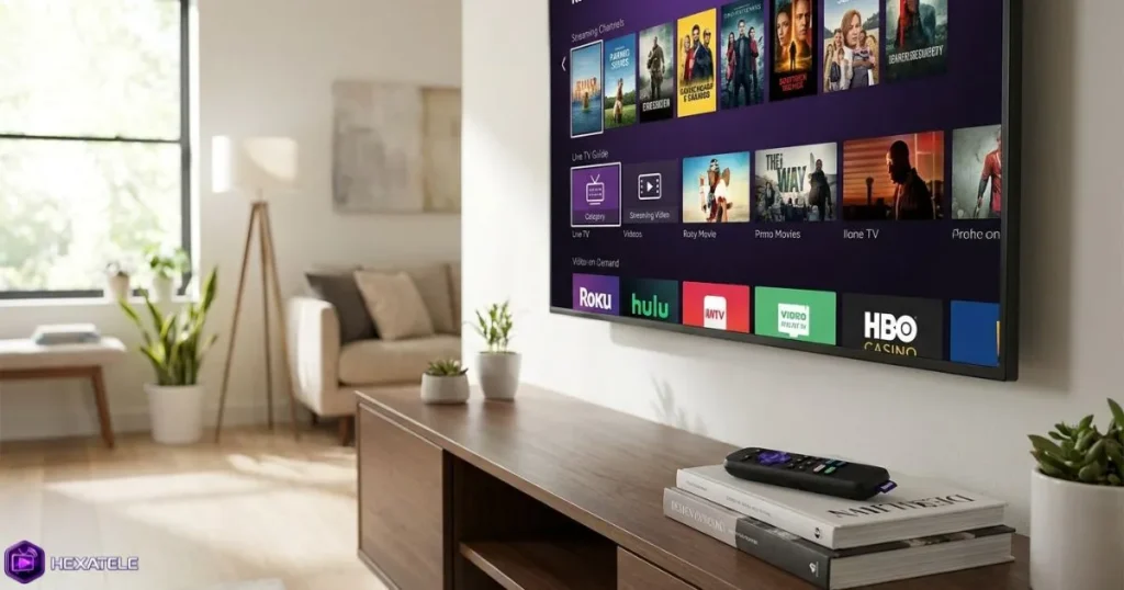 Télévision Roku avec interface IPTV moderne