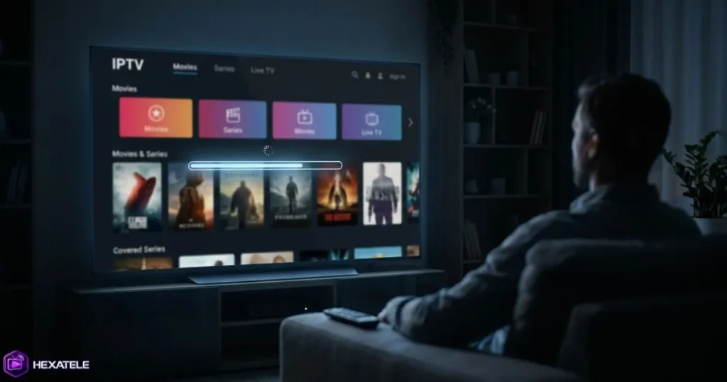Limites IPTV gratuit : buffering et coupures sur écran de salon