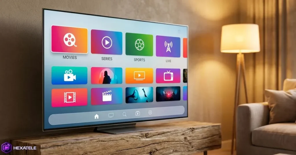 Abonnement IPTV français sur Smart TV - interface chaînes françaises IPTV