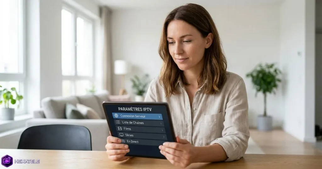 diagnostic erreur code IPTV sur tablette avec interface de support technique