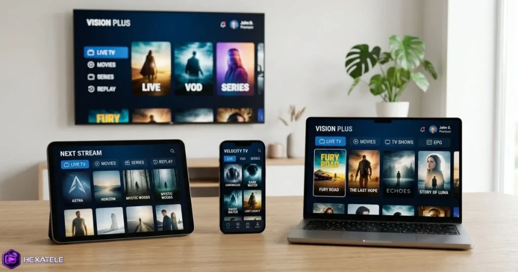 Compatibilité multi-appareils d'une offre IPTV France sur TV, tablette et smartphone