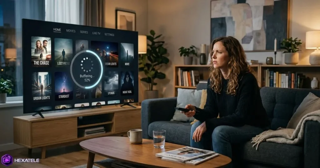 Les pièges d'un mauvais abonnement IPTV France : flux coupé sur écran de télévision