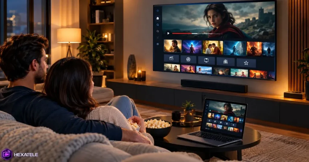 Streaming IPTV web en qualité HD sur un grand écran depuis un navigateur
