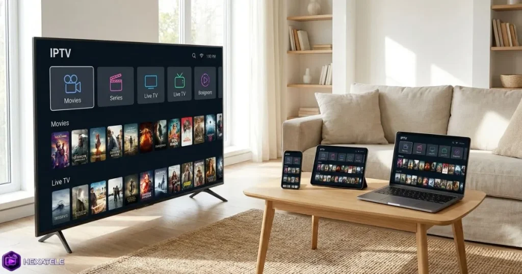 Compatibilité IPTV avec Smart TV, smartphone, tablette et ordinateur