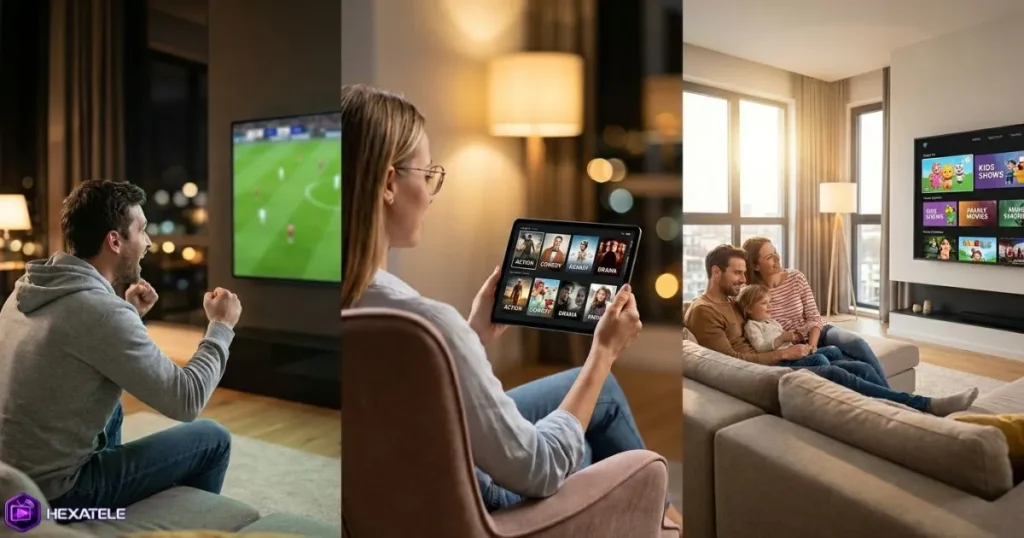 Différents profils d'utilisateurs devant leur abonnement IPTV