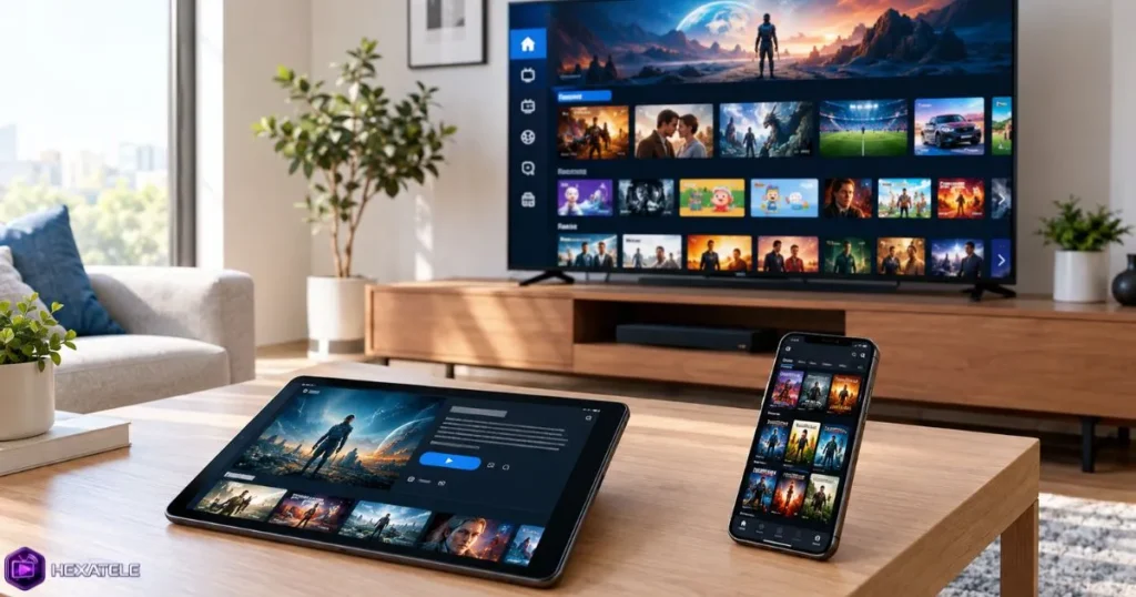 Regarder un film sur IPTV sur plusieurs appareils - smartphone tablette et Smart TV