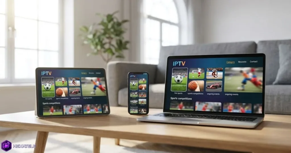 Streaming sportif IPTV sur plusieurs appareils connectés en simultané