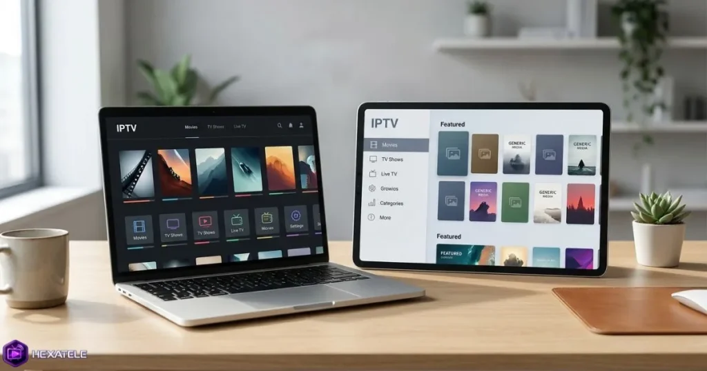 Comparaison de qualité entre différentes sources IPTV sur plusieurs écrans